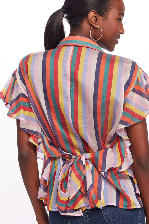 Berenice Top - Fiesta Stripe